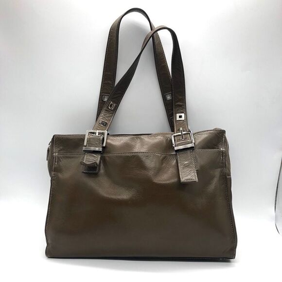 Elegant Brown Leather Tote Bag - Picture 1 of 7